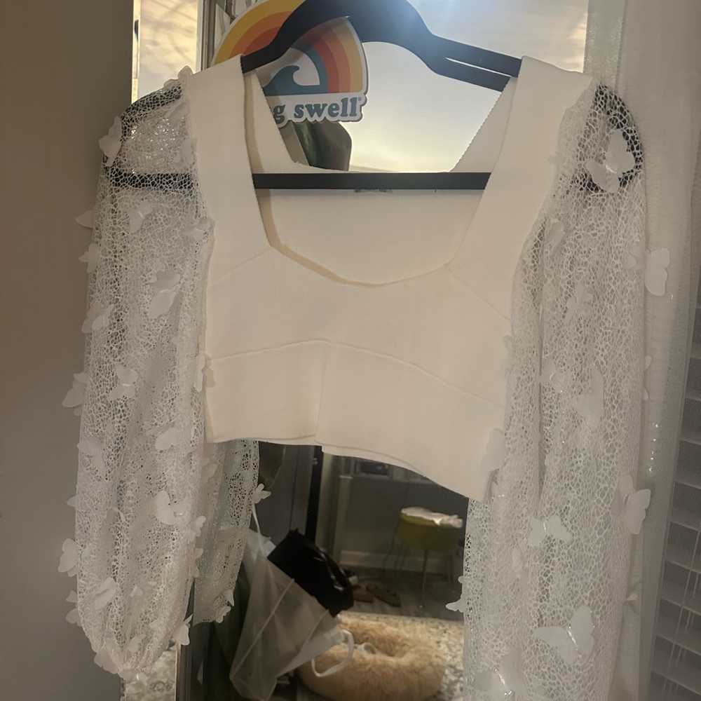 White freepeople crop top never worn